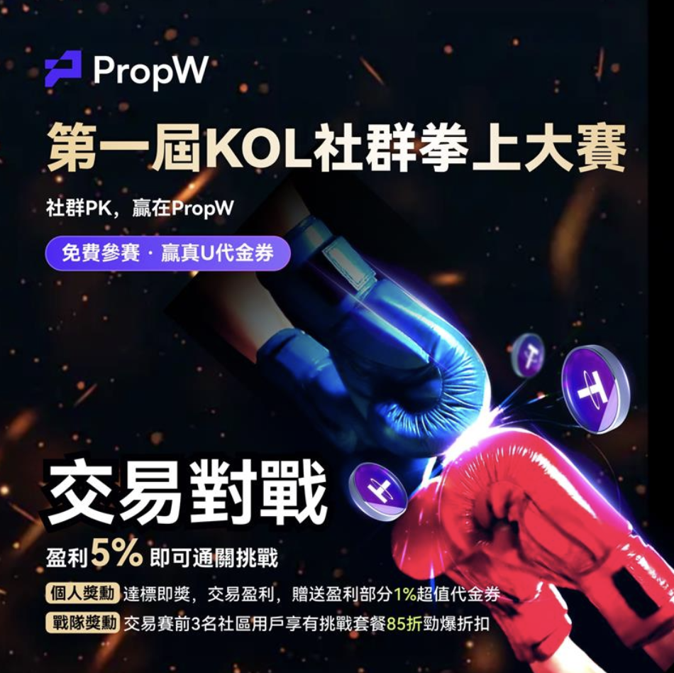 熱戰正酣! PropW社群交易爭霸賽引爆台港加密圈