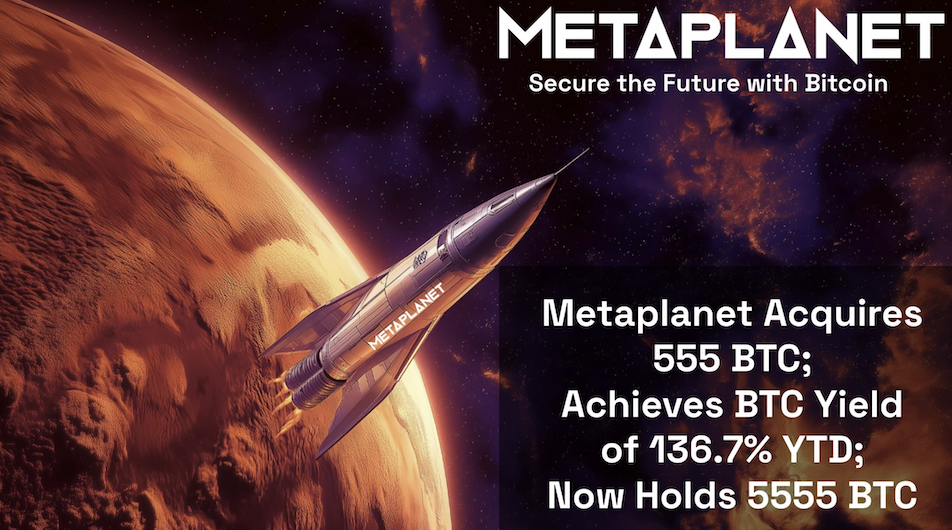 Metaplanet 狂掃 5,555 顆比特幣!宣布成立美國子公司、加碼再募 2.5 億美元