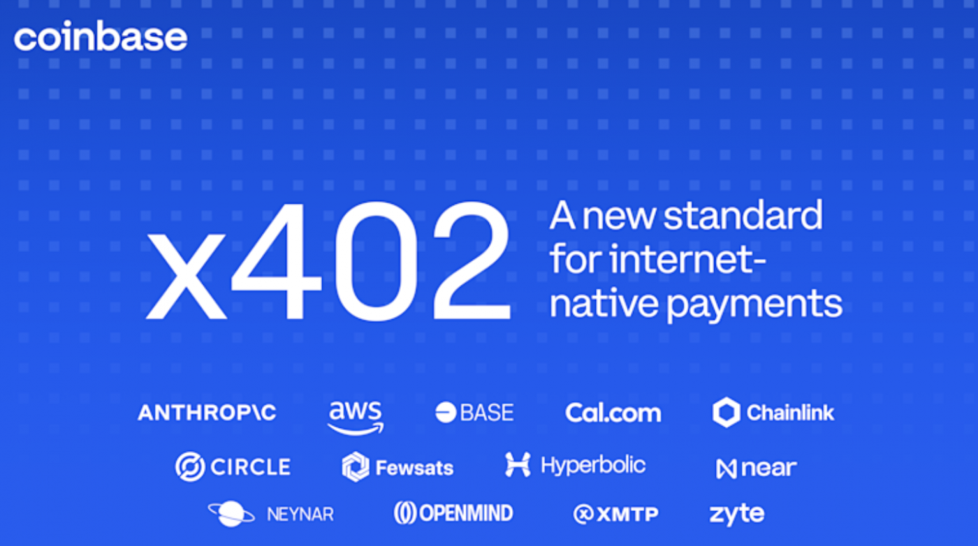 Coinbase 推出 x402 協議!讓網站直接收取穩定幣,支援 AI 自動付款、找資料與買算力